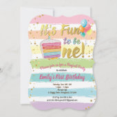 レインボーファースト誕生日パーティー 招待状 (正面)