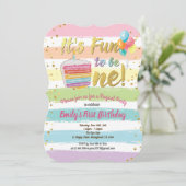 レインボーファースト誕生日パーティー 招待状 (スタンド正面)