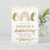 レインボーファースト誕生日招待状 招待状 (スタンド正面)