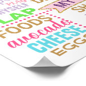 レインボーファーストBIrthdayパーティーの看板ポスター ポスター (角)