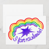 レインボーファーツ招待状、カスタマイズ 招待状 (正面/裏面)