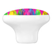 [レインボーフィエスタ]ハーレキンジオメトリックホットピンク セラミックノブ (側面)