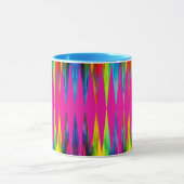 [レインボーフィエスタ]ハーレキンジオメトリックホットピンク マグカップ (中央)