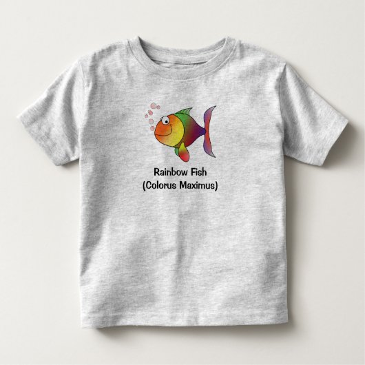レインボーフィッシュの幼児およびベビーのティー トドラーTシャツ (正面)