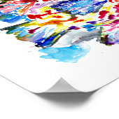 レインボーフィッシュウォーターカラーポスタープリント ポスター (角)