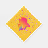 レインボーフィッシュキッズイエロー誕生日 スタンダードランチョンナプキン (角)