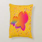 レインボーフィッシュキッズベビールームイエロー アクセントクッション (裏面(縦))