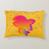 レインボーフィッシュキッズベビールームイエロー アクセントクッション (裏面)