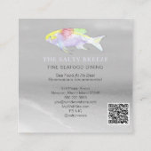 *~*レインボーフィッシュビーチシルバーサンドシーダイニング  スクエア名刺 (裏面)