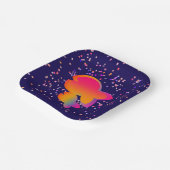 レインボーフィッシュ子供の誕生日 ペーパープレート (傾斜あり)