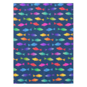 レインボーフィッシュ海かわいいカラフル テーブルクロス (正面)