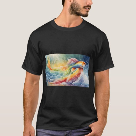 レインボーフィッシュ スプラッシュ Tシャツ (正面)