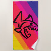 レインボーフィッシュ ビーチタオル (正面)