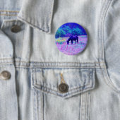 レインボーフィールドに紫色の黒馬 缶バッジ (インサイチュ)