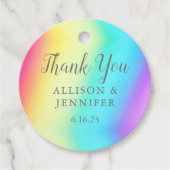 レインボーフェかわいらしードカラーグラデーショ結婚ン夏 フェイバータグ (正面)