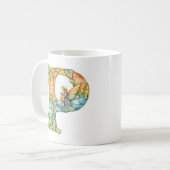 レインボーフェアリーイニシャル「P」 コーヒーマグカップ (正面左)
