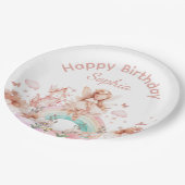 レインボーフェアリーガール魔法ティーポット誕生日 ペーパープレート (アングル)