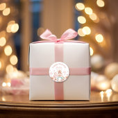 レインボーフェアリーガール魔法ティーポット誕生日 ラウンドシール