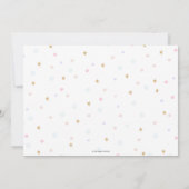 レインボーフェアリーフローラバースデーパーティフォト写真 招待状 (裏面)