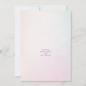 レインボーフェアリーボホアーチバースデーパーティーガール 招待状 (裏面)