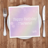 レインボーフェアリーライツガールバースデーパーティー スタンダードランチョンナプキン