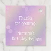 レインボーフェアリーライツガールバースデーパーティー フェイバータグ (裏面)