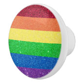 レインボーフェイクグリッターガーリーかわいらし セラミックノブ (右)