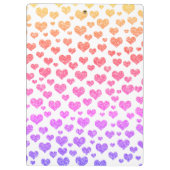 レインボーフェイクグリッターハートブライトカラフルカスタム クリップボード (裏面)