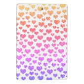 レインボーフェイクグリッターハートブライトカラフルカスタム ミニクリップボード (裏面)