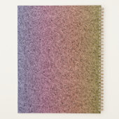 レインボーフェイクグリッターパターンイニシャル プランナー手帳 (裏面)