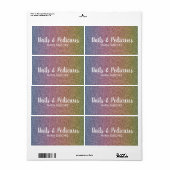 レインボーフェイクグリッターパターン爪、 ネイルヘアビジネス ラベル (フルシート)