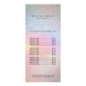 レインボーフェイクグリッター価格表 ラックカード (正面)