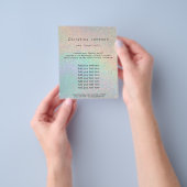 レインボーフェイクグリッター美しいサロン チラシ (手)