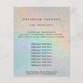 レインボーフェイクグリッター美しいサロン チラシ (正面)