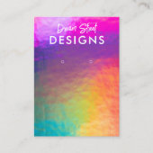 レインボーフェイクホロイヤリングディスプレイカード 名刺 (正面)