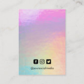 レインボーフェイクホロイヤリングディスプレイカード 名刺 (裏面)