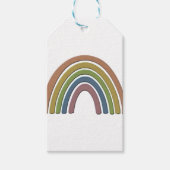 レインボーフェイク素朴紙 ギフトタグ (正面)