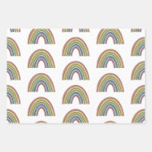 レインボーフェイク素朴紙 ラッピングペーパーシート (正面3)