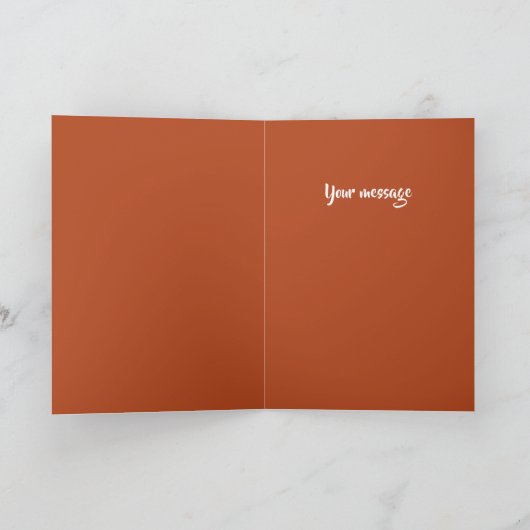 レインボーフェザー付き水彩幻想的フクロウ カード (内部)