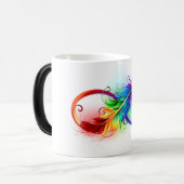 レインボーフェザー付き無限記号 モーフィングマグカップ (正面左)