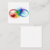 レインボーフェザー付き無限記号 予約カード (正面/裏面)