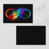レインボーフェザー付き無限記号 予約カード (正面/裏面)