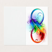 レインボーフェザー付き無限記号 名刺 (外部フラット)