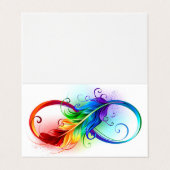 レインボーフェザー付き無限記号 名刺 (外部フラット)