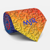 レインボーフェニックスライジングLBGTQ+あなたのイニシャル ネクタイ (ロール)