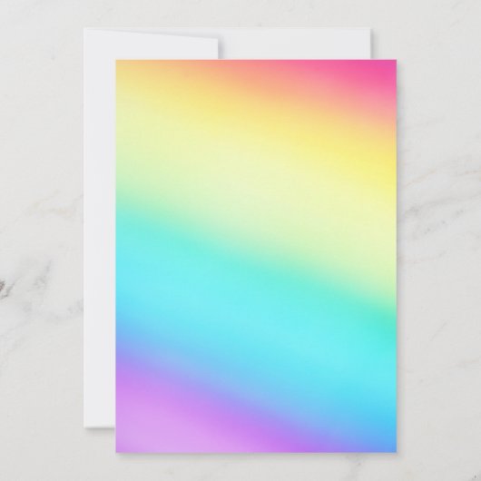 レインボーフェードシックグレータイポグラフィLGBTゲイ結婚ズ セーブザデート (裏面)