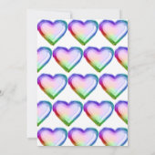 レインボーフォイルバルーン1st誕生日招待状 招待状 (裏面)