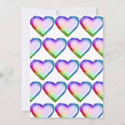 レインボーフォイルバルーン1st誕生日招待状 招待状 (裏面)