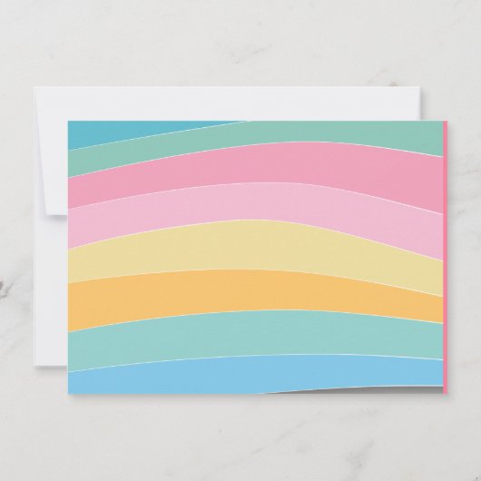 レインボーフォトバースデーパーティー 招待状 (裏面)