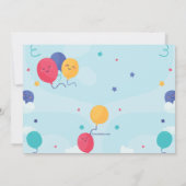 レインボーフォト誕生日招待状 招待状 (裏面)